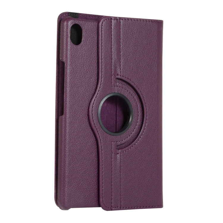 For Lenovo Legion Y700 Litchi Texture 360 Degrees Rotation Leather Tablet Case with Holder(Purple) by bashfashion