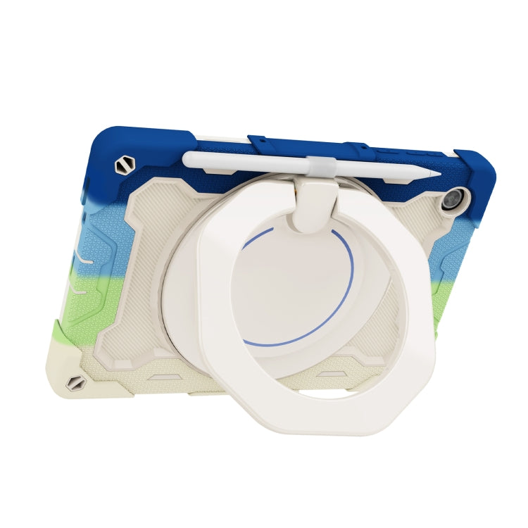 For Lenovo Tab M10 HD Gen 2 X306 Armor Contrast Color Silicone + PC Tablet Case(Colorful Blue) by bashfashion