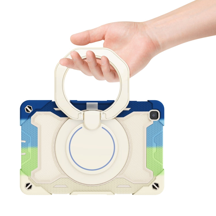 For Samsung Galaxy Tab A 8.0 2019 SM-T290 Armor Contrast Color Silicone + PC Tablet Case(Colorful Blue) by bashfashion