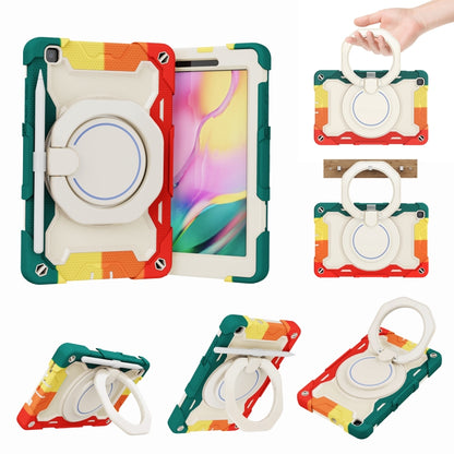 For Samsung Galaxy Tab A 8.0 2019 SM-T290 Armor Contrast Color Silicone + PC Tablet Case(Colorful Red) by bashfashion