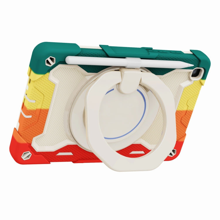 For Samsung Galaxy Tab A 8.0 2019 SM-T290 Armor Contrast Color Silicone + PC Tablet Case(Colorful Red) by bashfashion