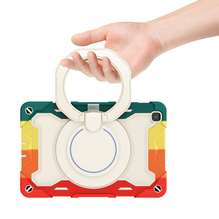 For Samsung Galaxy Tab A 8.0 2019 SM-T290 Armor Contrast Color Silicone + PC Tablet Case(Colorful Red) by bashfashion