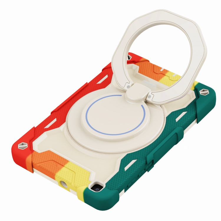 For Samsung Galaxy Tab A 8.0 2019 SM-T290 Armor Contrast Color Silicone + PC Tablet Case(Colorful Red) by bashfashion