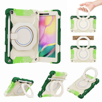 For Samsung Galaxy Tab A 8.0 2019 SM-T290 Armor Contrast Color Silicone + PC Tablet Case(Colorful Green) by bashfashion