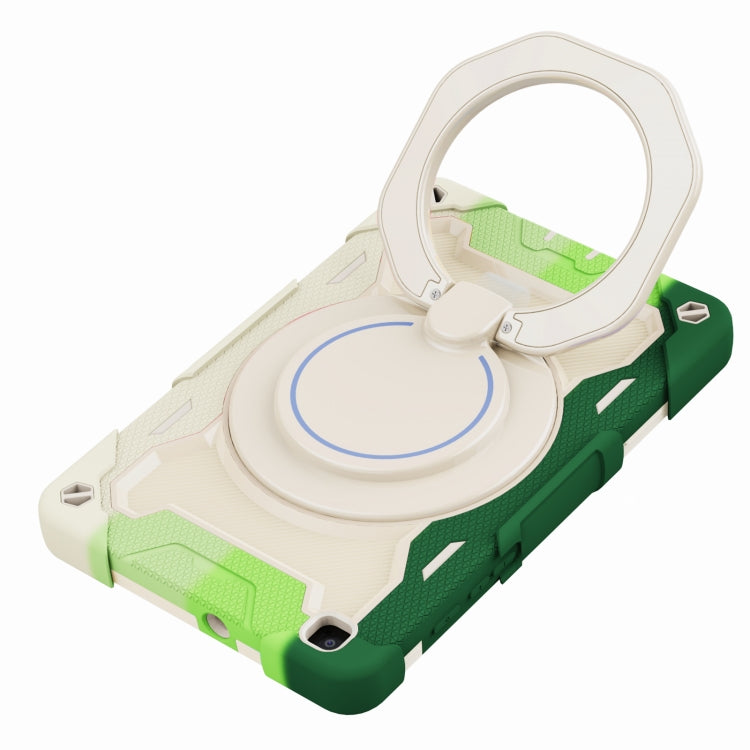 For Samsung Galaxy Tab A 8.0 2019 SM-T290 Armor Contrast Color Silicone + PC Tablet Case(Colorful Green) by bashfashion