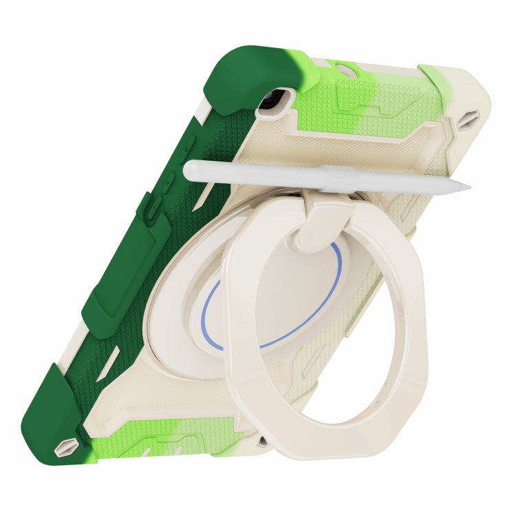 For Samsung Galaxy Tab A 8.0 2019 SM-T290 Armor Contrast Color Silicone + PC Tablet Case(Colorful Green) by bashfashion