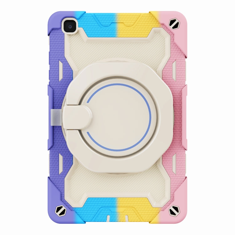 For Samsung Galaxy Tab A 8.0 2019 SM-T290 Armor Contrast Color Silicone + PC Tablet Case(Colorful Pink) by bashfashion