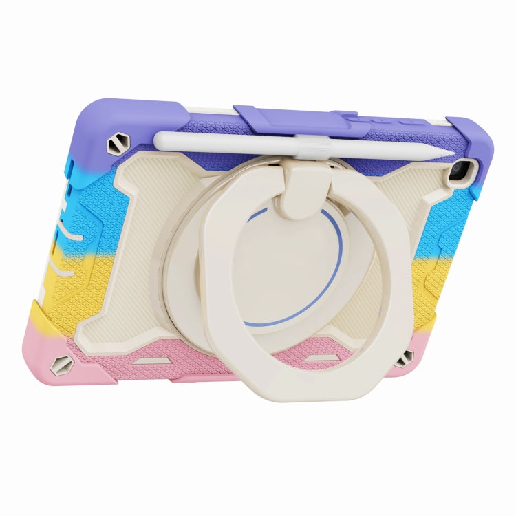 For Samsung Galaxy Tab A 8.0 2019 SM-T290 Armor Contrast Color Silicone + PC Tablet Case(Colorful Pink) by bashfashion