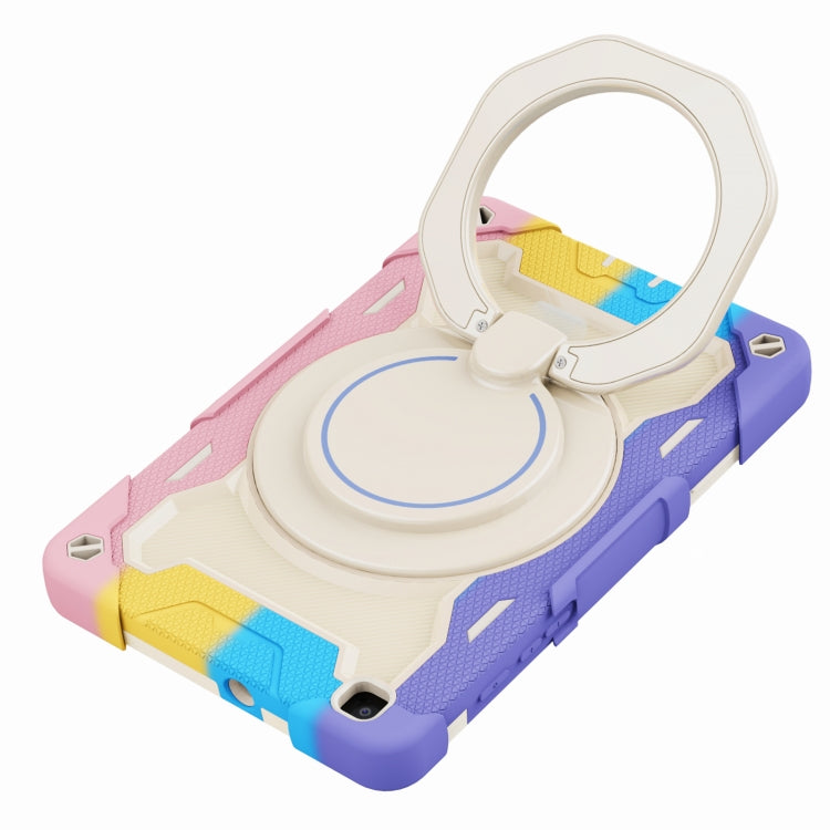 For Samsung Galaxy Tab A 8.0 2019 SM-T290 Armor Contrast Color Silicone + PC Tablet Case(Colorful Pink) by bashfashion