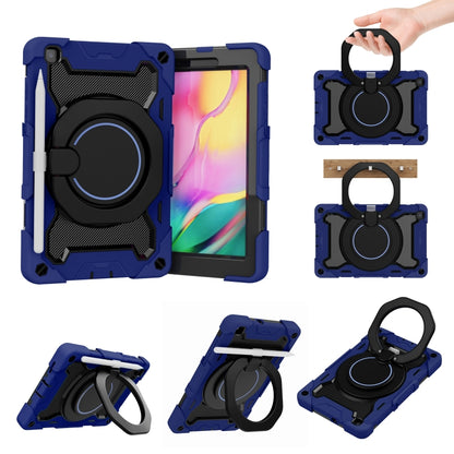 For Samsung Galaxy Tab A 8.0 2019 SM-T290 Armor Contrast Color Silicone + PC Tablet Case(Navy Blue) by bashfashion