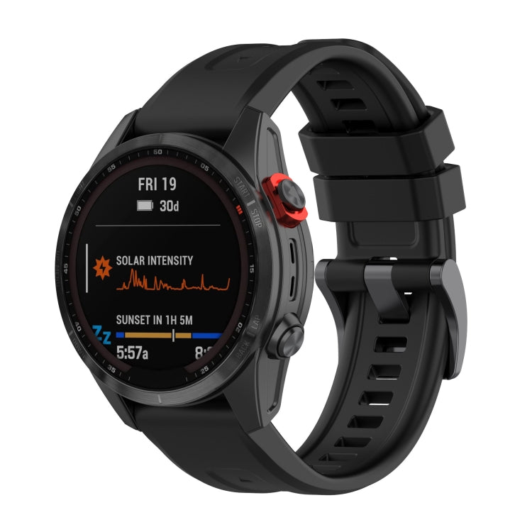 For Garmin Fenix 7 Quick Release Silicone Watch Band(Black) by bashfashion
