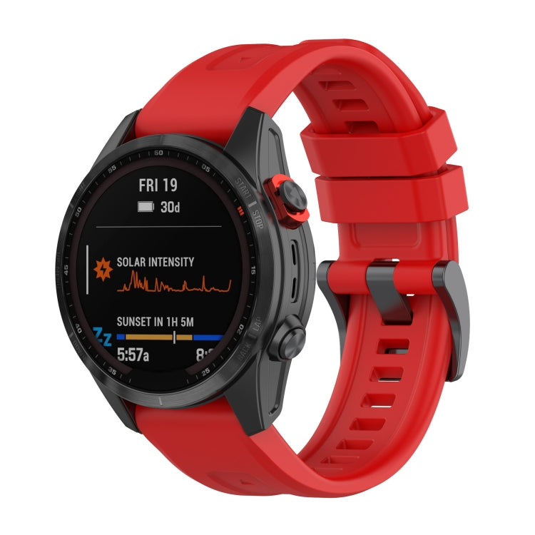 For Garmin Fenix 7 Quick Release Silicone Watch Band(Red) by bashfashion