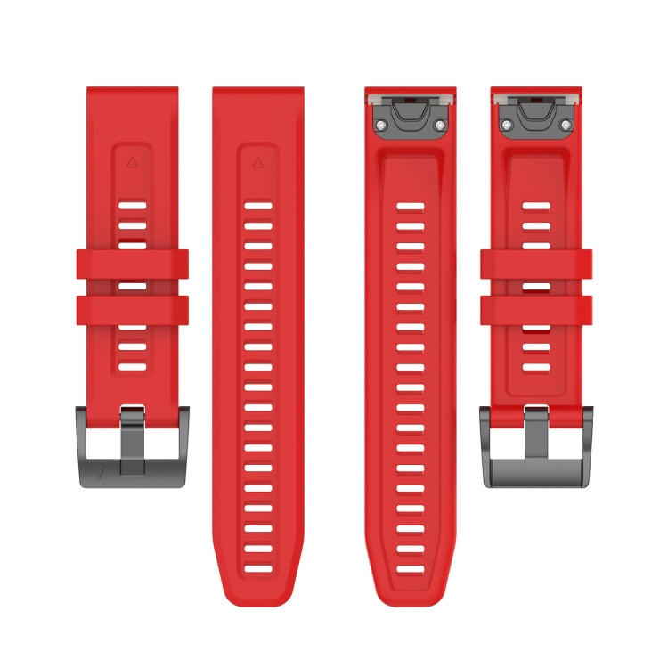 For Garmin Fenix 7 Quick Release Silicone Watch Band(Red) by bashfashion