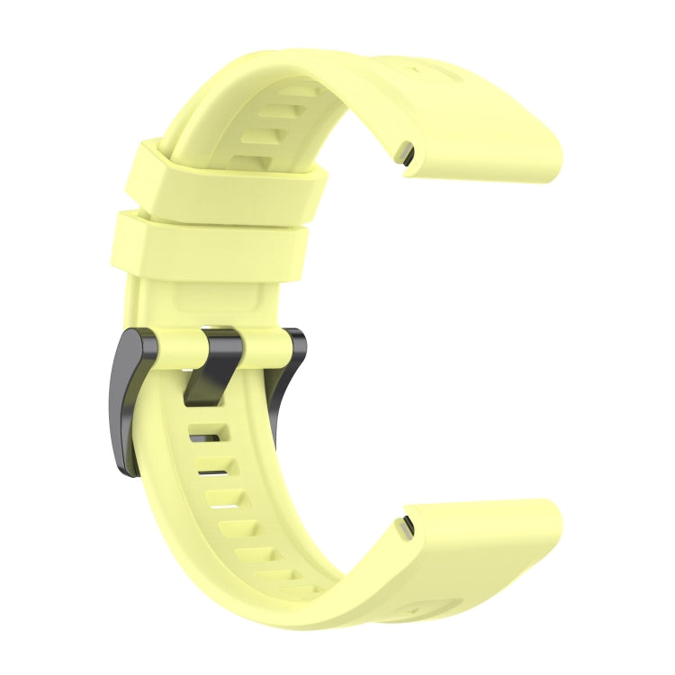 For Garmin Fenix 7 Quick Release Silicone Watch Band(Yellow) by bashfashion