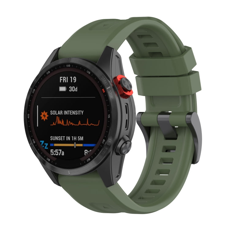 For Garmin Fenix 7 Quick Release Silicone Watch Band(Army Green) by bashfashion