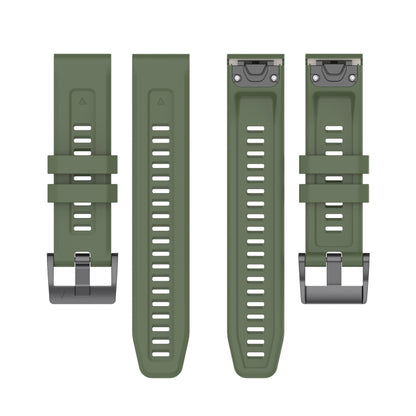 For Garmin Fenix 7 Quick Release Silicone Watch Band(Army Green) by bashfashion