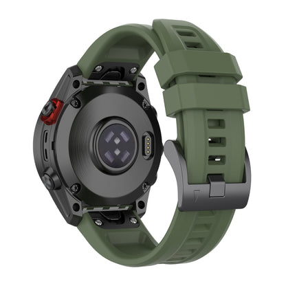 For Garmin Fenix 7 Quick Release Silicone Watch Band(Army Green) by bashfashion