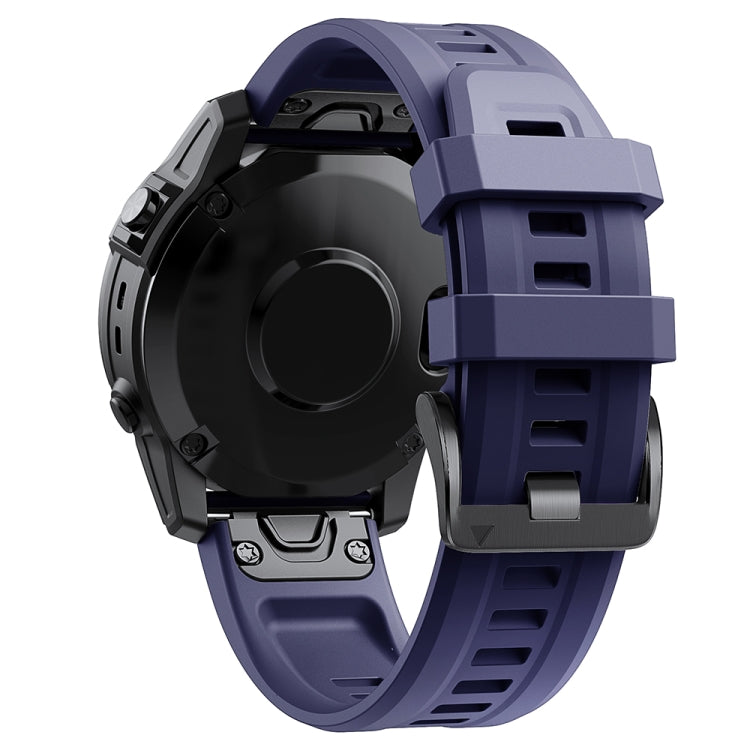 For Garmin Fenix 7 Quick Release Silicone Watch Band(Dark Blue) by bashfashion