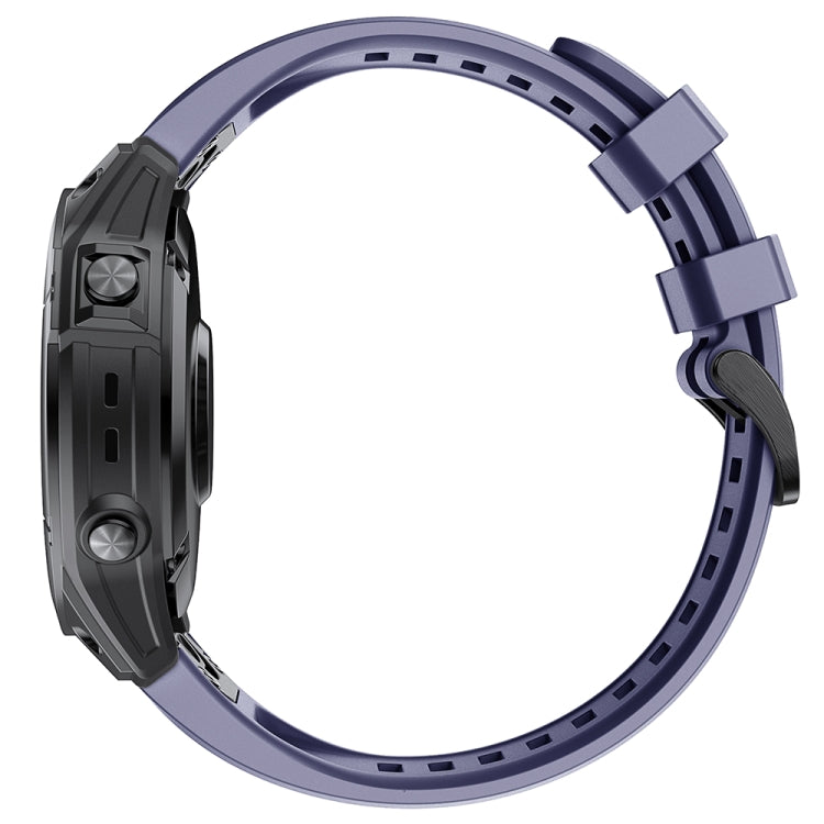 For Garmin Fenix 7 Quick Release Silicone Watch Band(Dark Blue) by bashfashion