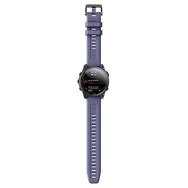 For Garmin Fenix 7 Quick Release Silicone Watch Band(Dark Blue) by bashfashion