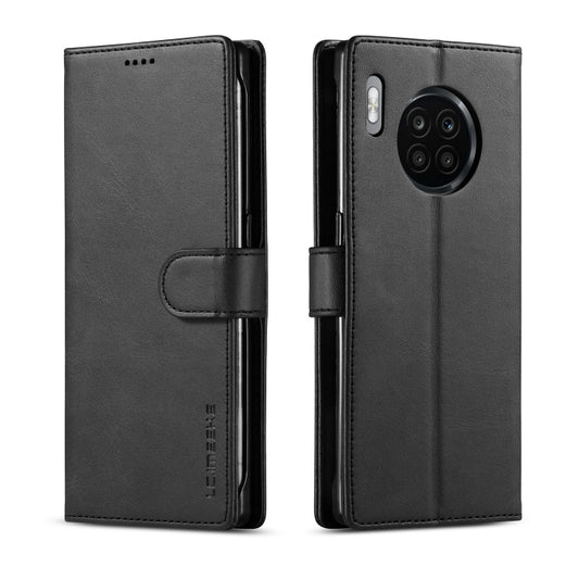 For Honor 50 Lite LC.IMEEKE Calf Texture Flip Leather Phone Case(Black) by LC.IMEEKE
