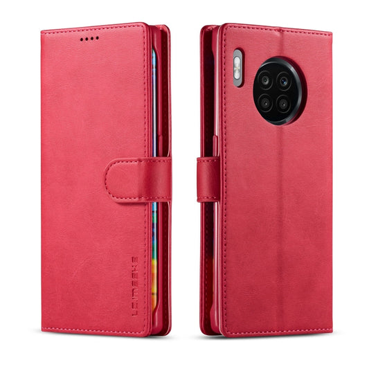 For Honor 50 Lite LC.IMEEKE Calf Texture Flip Leather Phone Case(Red) by LC.IMEEKE