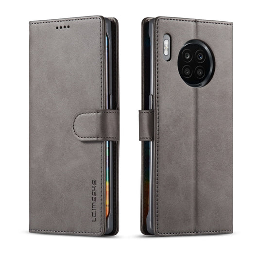 For Honor 50 Lite LC.IMEEKE Calf Texture Flip Leather Phone Case(Grey) by LC.IMEEKE