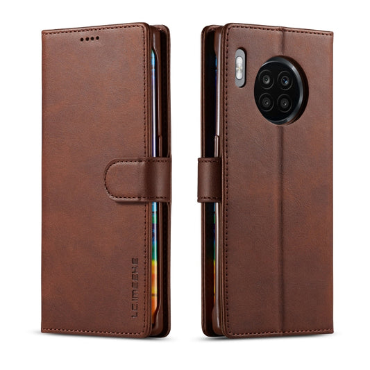 For Honor 50 Lite LC.IMEEKE Calf Texture Flip Leather Phone Case(Brown) by LC.IMEEKE