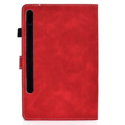For Samsung Galaxy Tab S8 / S7 Cowhide Texture Smart Leather Tablet Case(Red) by bashfashion