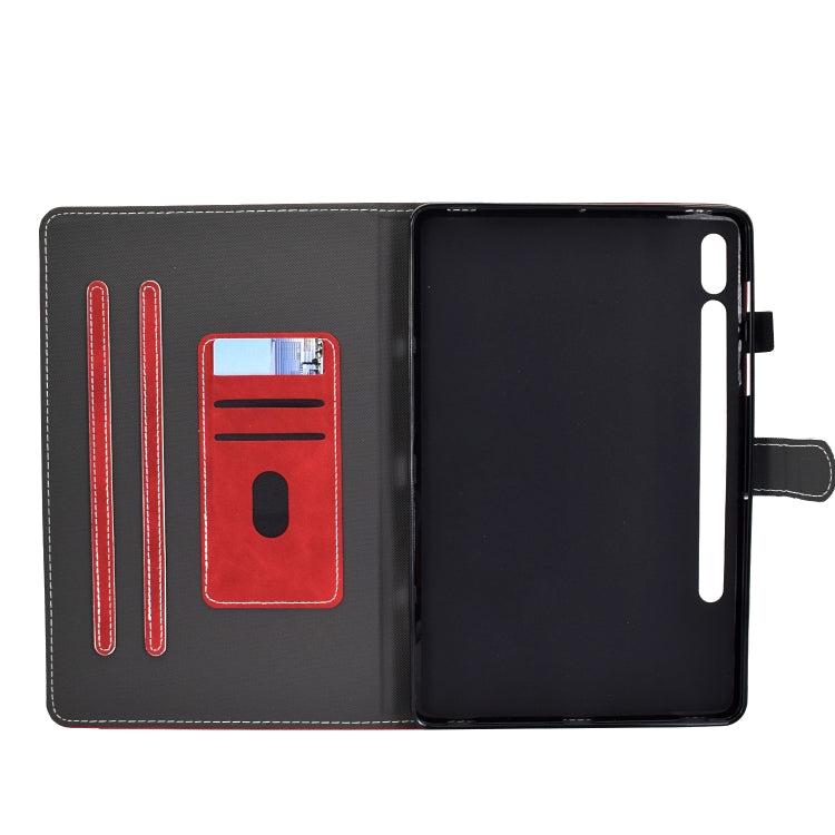 For Samsung Galaxy Tab S8 / S7 Cowhide Texture Smart Leather Tablet Case(Red) by bashfashion