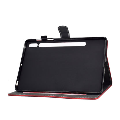 For Samsung Galaxy Tab S8 / S7 Cowhide Texture Smart Leather Tablet Case(Red) by bashfashion
