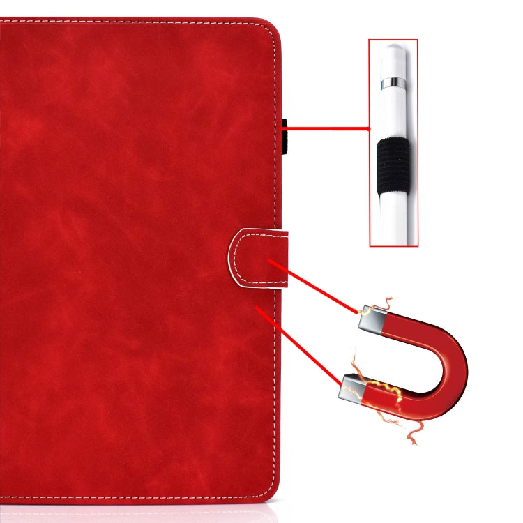 For Samsung Galaxy Tab S8 / S7 Cowhide Texture Smart Leather Tablet Case(Red) by bashfashion