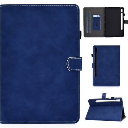 For Samsung Galaxy Tab S8 / S7 Cowhide Texture Smart Leather Tablet Case(Blue) by bashfashion