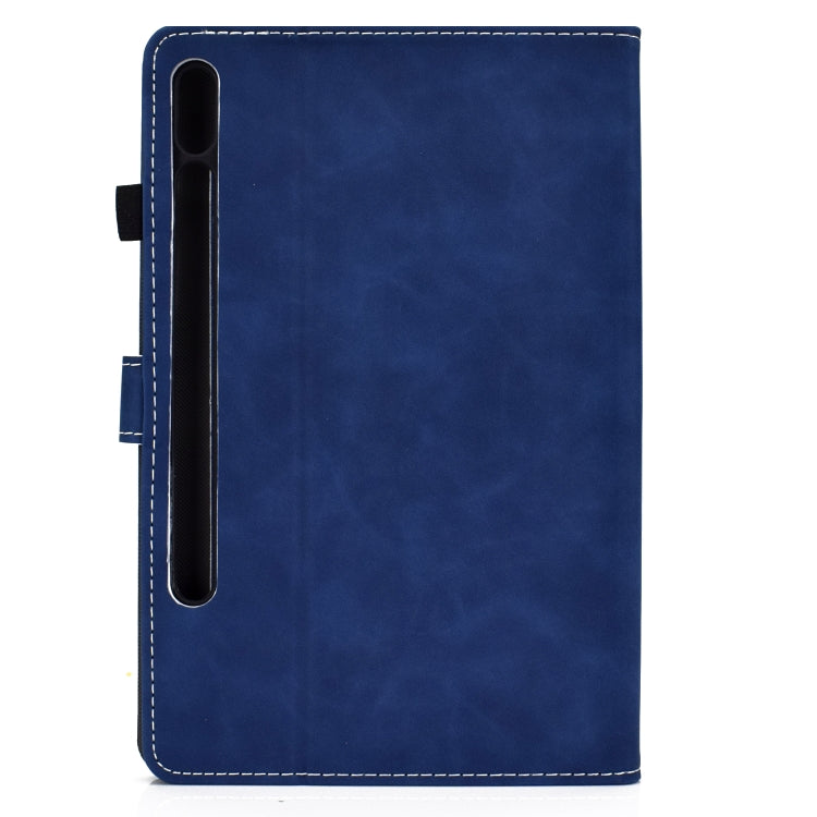 For Samsung Galaxy Tab S8 / S7 Cowhide Texture Smart Leather Tablet Case(Blue) by bashfashion