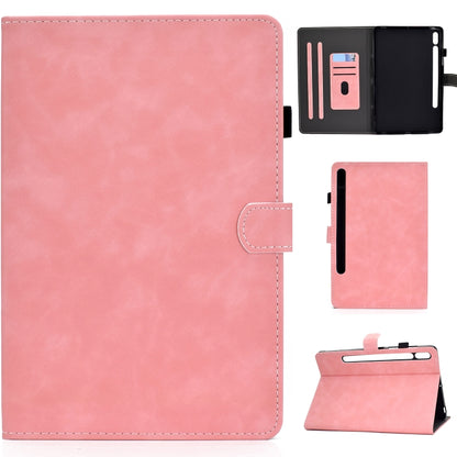 For Samsung Galaxy Tab S8 / S7 Cowhide Texture Smart Leather Tablet Case(Rose Gold) by bashfashion