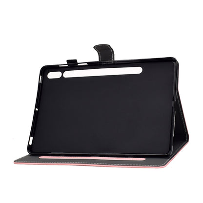 For Samsung Galaxy Tab S8 / S7 Cowhide Texture Smart Leather Tablet Case(Rose Gold) by bashfashion