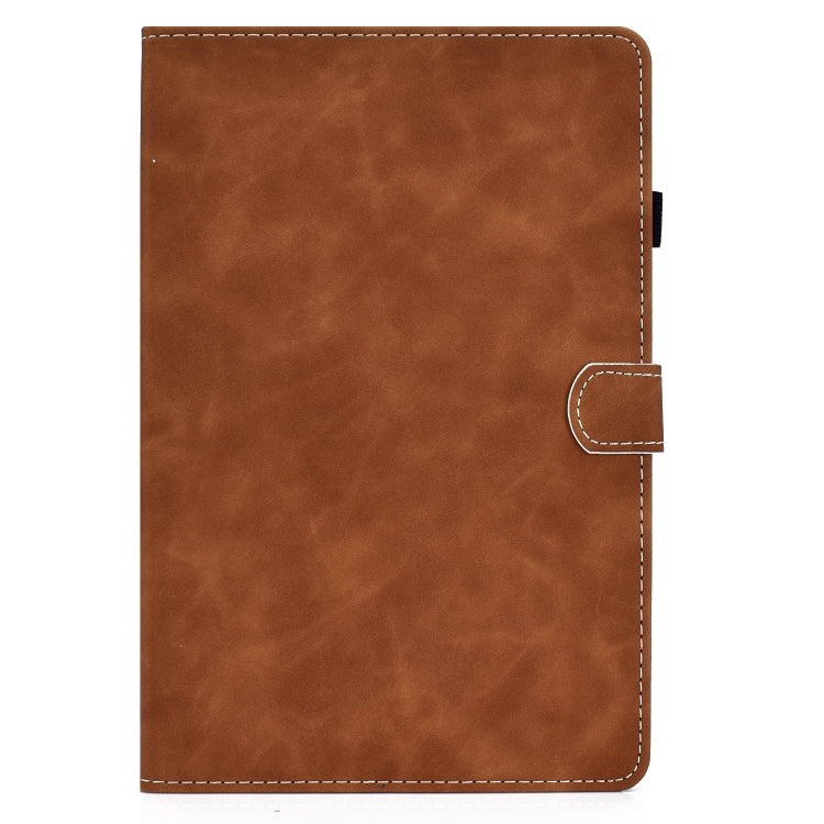 For Samsung Galaxy Tab S8 / S7 Cowhide Texture Smart Leather Tablet Case(Brown) by bashfashion