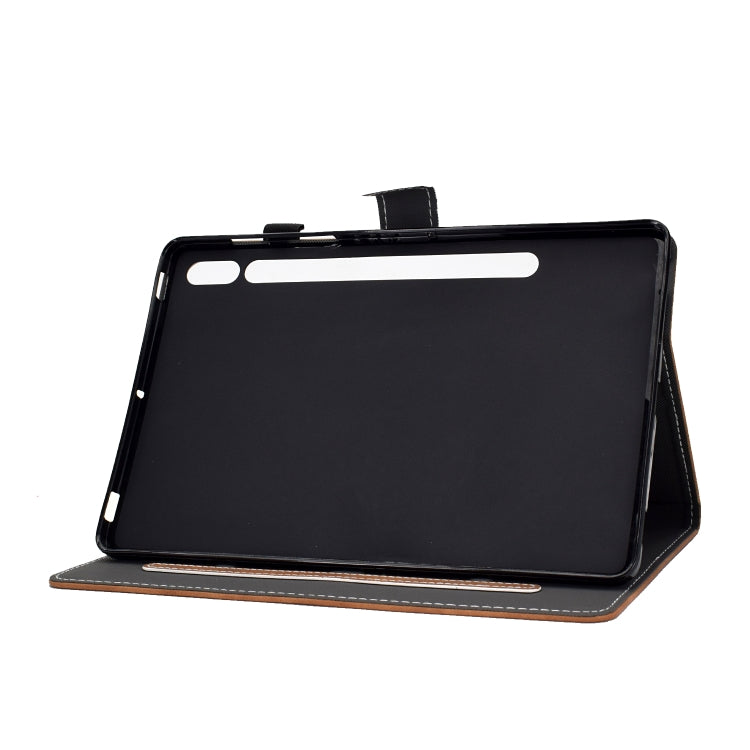 For Samsung Galaxy Tab S8 / S7 Cowhide Texture Smart Leather Tablet Case(Brown) by bashfashion