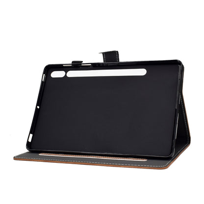 For Samsung Galaxy Tab S8 / S7 Cowhide Texture Smart Leather Tablet Case(Brown) by bashfashion