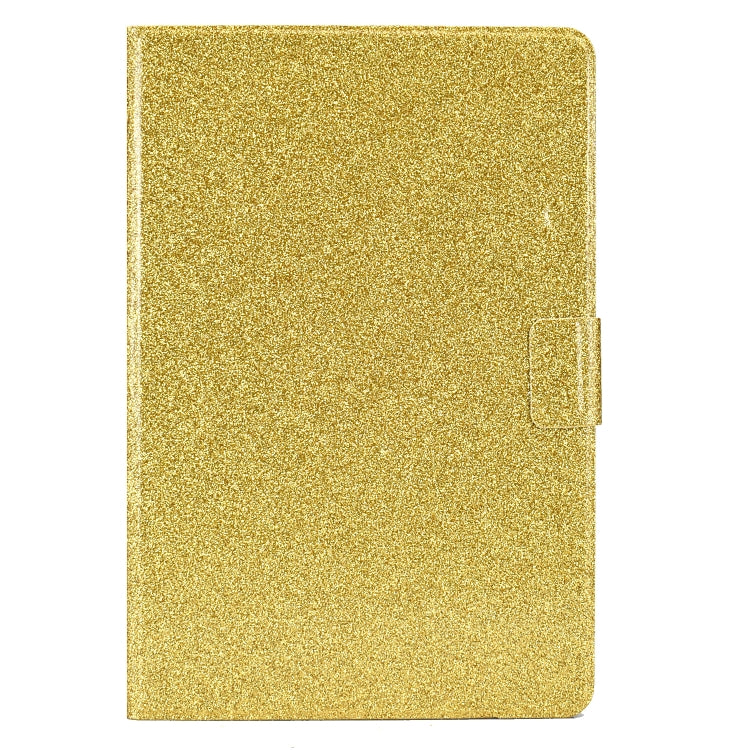 For Samsung Galaxy Tab S8 / S7 Varnish Glitter Powder Smart Leather Tablet Case(Yellow) by bashfashion