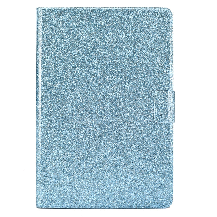 For Samsung Galaxy Tab S8 / S7 Varnish Glitter Powder Smart Leather Tablet Case(Blue) by bashfashion