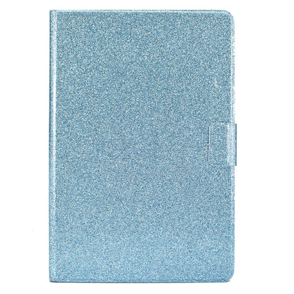 For Samsung Galaxy Tab S8 / S7 Varnish Glitter Powder Smart Leather Tablet Case(Blue) by bashfashion