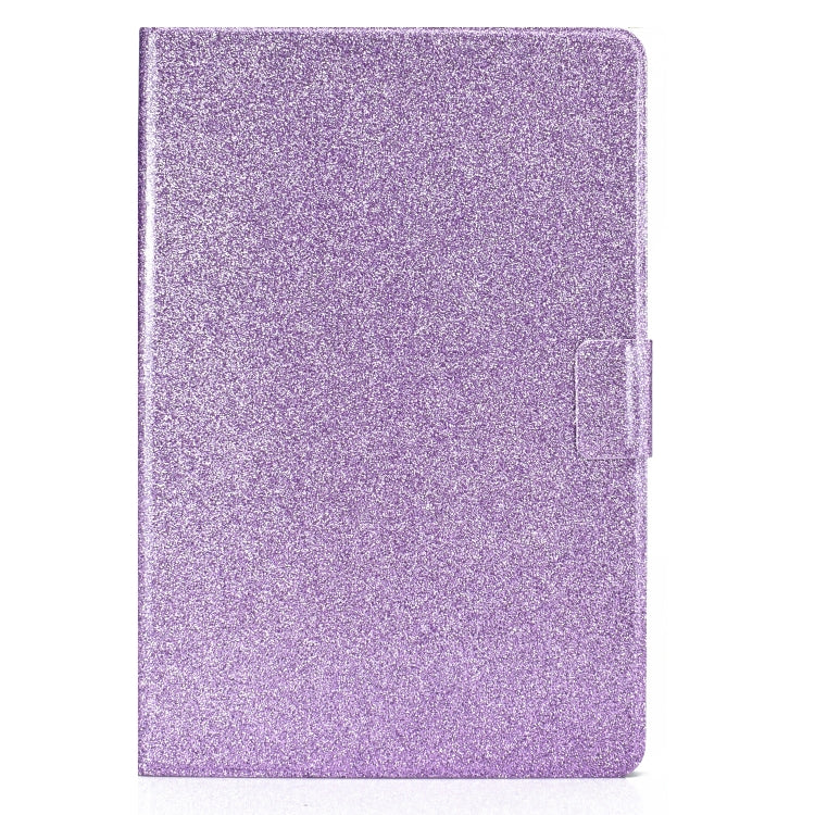 For Samsung Galaxy Tab S8 / S7 Varnish Glitter Powder Smart Leather Tablet Case(Purple) by bashfashion