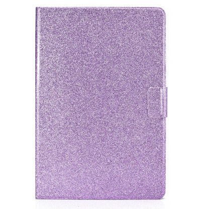For Samsung Galaxy Tab S8 / S7 Varnish Glitter Powder Smart Leather Tablet Case(Purple) by bashfashion