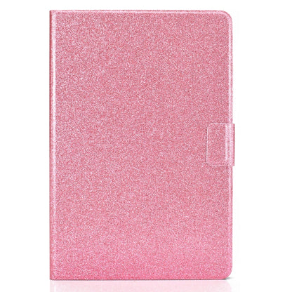 For Samsung Galaxy Tab S8 / S7 Varnish Glitter Powder Smart Leather Tablet Case(Pink) by bashfashion