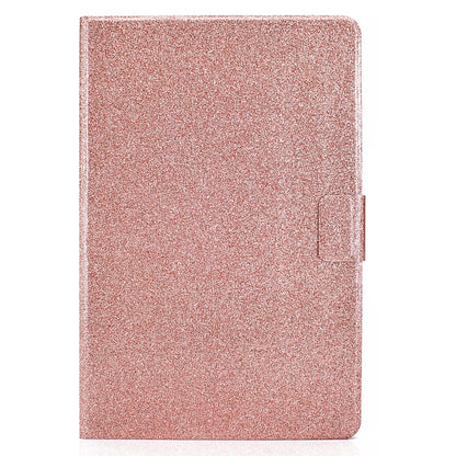 For Samsung Galaxy Tab S8 / S7 Varnish Glitter Powder Smart Leather Tablet Case(Rose Gold) by bashfashion