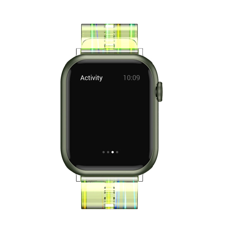 Aurora Transparent Silicone Watch Band For Apple Watch Ultra 49mm&Watch Ultra 2 49mm / Series 9&8&7 45mm / SE 3&SE 2&6&SE&5&4 44mm / 3&2&1 42mm(Green) by bashfashion