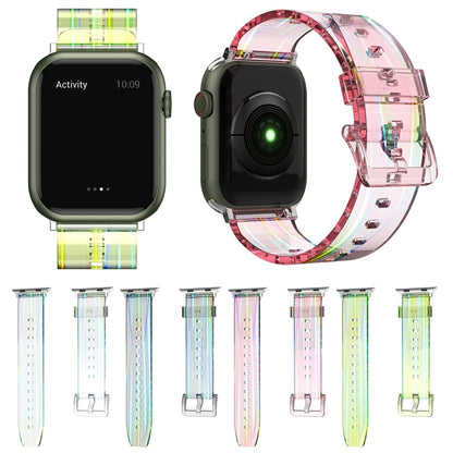 Aurora Transparent Silicone Watch Band For Apple Watch Ultra 49mm&Watch Ultra 2 49mm / Series 9&8&7 45mm / SE 3&SE 2&6&SE&5&4 44mm / 3&2&1 42mm(Transparent) by bashfashion