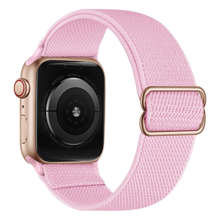 Polyester Nylon Watch Band For Apple Watch Ultra 49mm&Watch Ultra 2 49mm / Series 9&8&7 45mm / SE 3&SE 2&6&SE&5&4 44mm / 3&2&1 42mm(Pink) by bashfashion