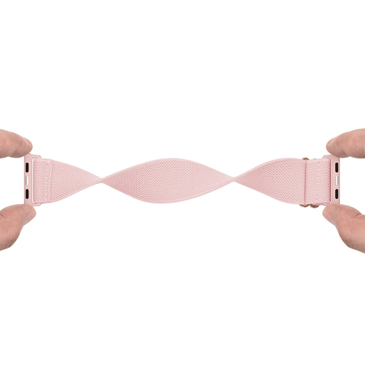 Polyester Nylon Watch Band For Apple Watch Ultra 49mm&Watch Ultra 2 49mm / Series 9&8&7 45mm / SE 3&SE 2&6&SE&5&4 44mm / 3&2&1 42mm(Pink Sand) by bashfashion